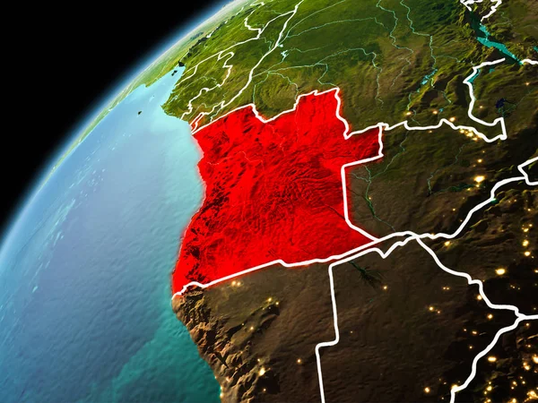 Angola yeryüzünde görünümünü akşam