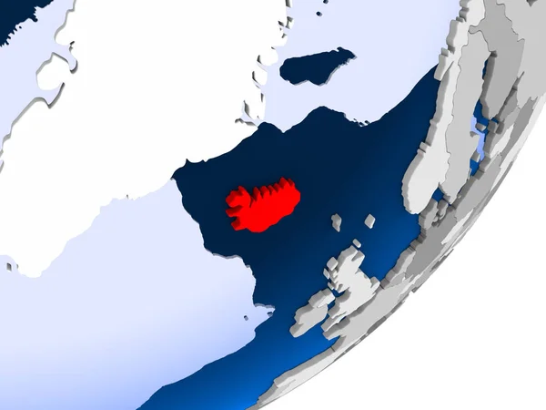 Landkarte von Island — Stockfoto