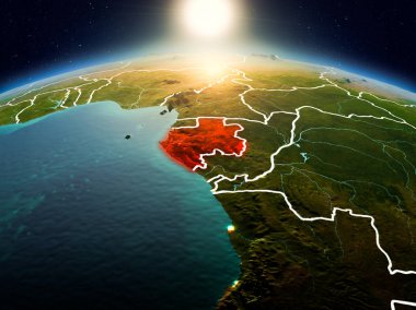 Sunrise yörüngeden Gabon