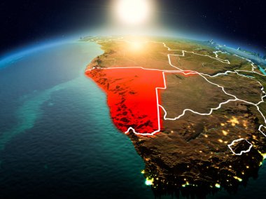 Sunrise yörüngeden Namibya