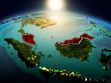 Sunrise yörüngeden Malezya