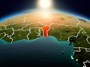 Benin yörüngeden Sunrise