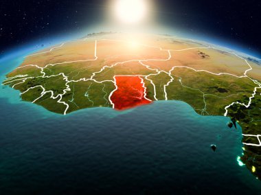 Sunrise yörüngeden Gana
