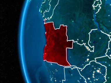 Angola gece yeryüzünde