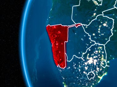 Namibya gece yeryüzünde