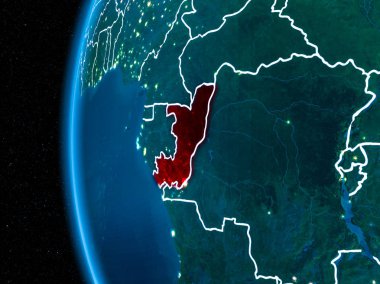 Kongo gece yeryüzünde