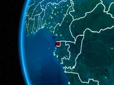 Ekvator Ginesi gece yeryüzünde