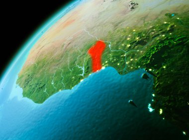 Benin akşam uzaydan