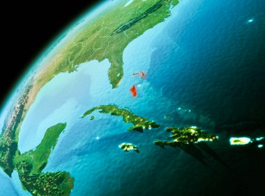 Bahamalar akşam uzaydan