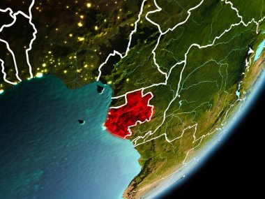 Yörünge görünümü Gabon