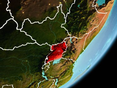 Yörünge görünümü Uganda