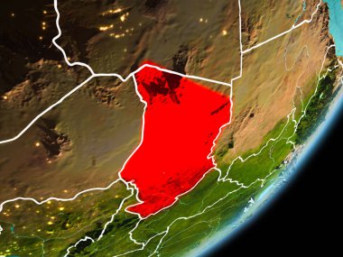 Çad'ın yörünge görünümü