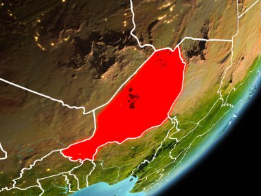 Yörünge görünümü Nijer