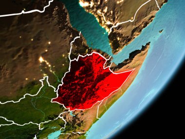 Yörünge görünümü Etiyopya