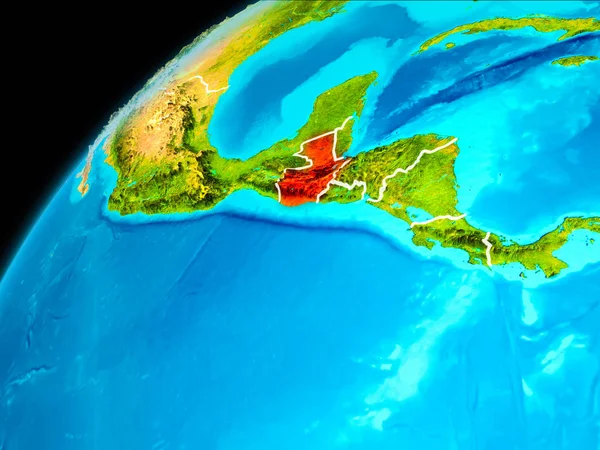 Γουατεμάλα από το διάστημα — Φωτογραφία Αρχείου