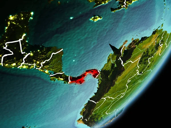 Vista orbital de Panamá —  Fotos de Stock