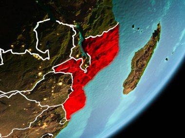 Mozambik yörünge görünümü
