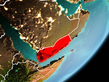 Yörünge görünümü Yemen