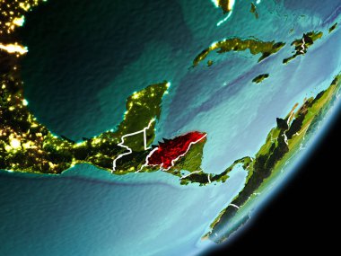 Yörünge görünümü Honduras