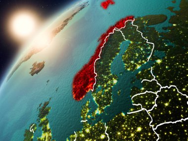 Norveç Planet Earth günbatımı