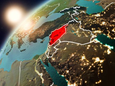 Suriye Planet Earth günbatımı