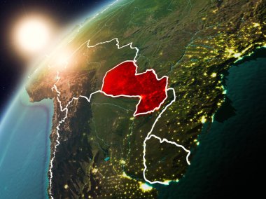 Paraguay Planet Earth günbatımı