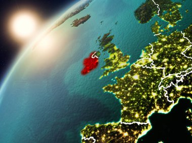 İrlanda'da günbatımı Dünya gezegeninin