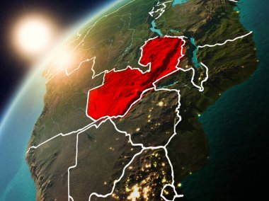 Zambiya Planet Earth günbatımı