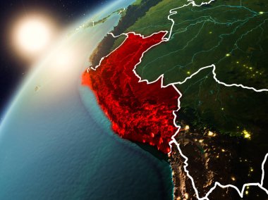 Peru Planet Earth günbatımı