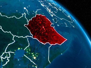 Geceleri Etiyopya uydu görüntüsü