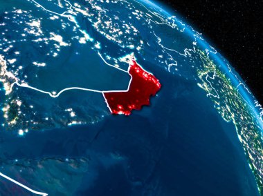 Geceleri Umman uydu görüntüsü