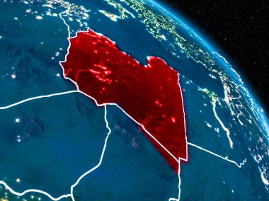 Geceleri Libya uydu görüntüsü