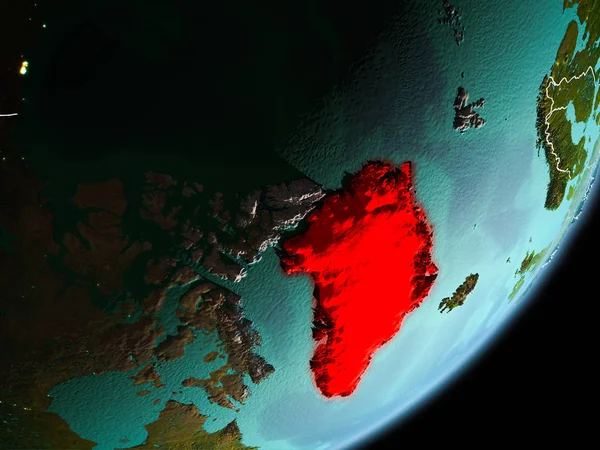 Vista de la órbita de Groenlandia —  Fotos de Stock