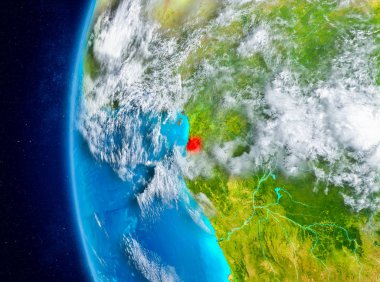 Uzaydan yeryüzündeki Ekvator Ginesi