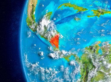 Nikaragua uzaydan yeryüzündeki