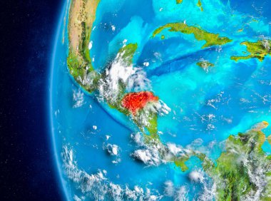 Honduras dünyanın uzaydan