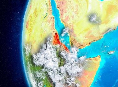 Eritre uzaydan yeryüzündeki