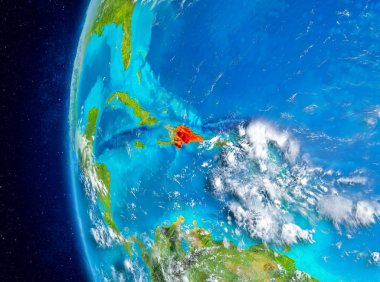 Uzaydan yeryüzündeki Dominik Cumhuriyeti