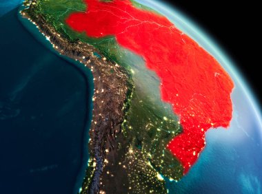 Brezilya dünya üzerindeki sabah