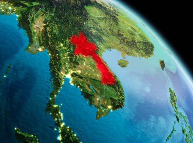 Laos dünya üzerindeki sabah