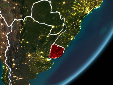 Uruguay gece dünya
