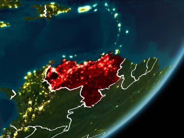 Venezuela gece dünya