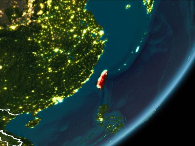 Tayvan 'da gece Dünya