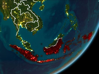 Geceleyin Endonezya Dünya