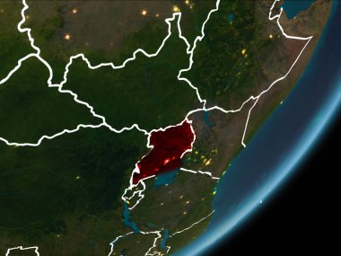 Uganda gece Dünya 'da