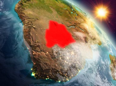 Sunrise yörüngeden Botsvana