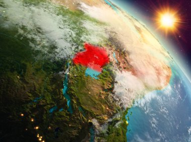 Sunrise yörüngeden Uganda