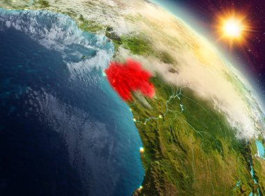 Sunrise yörüngeden Gabon