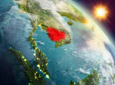Kamboçya'da yörüngeden gündoğumu