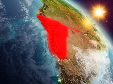 Sunrise yörüngeden Namibya